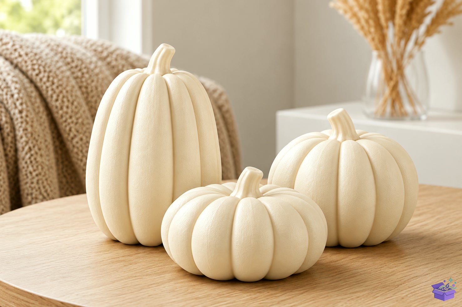 Classic Pumpkin Trio 3D Baskı STL File - 3D Baskı ve Model Dosyası (STL, OBJ, 3MF) - detaylı önizleme 5