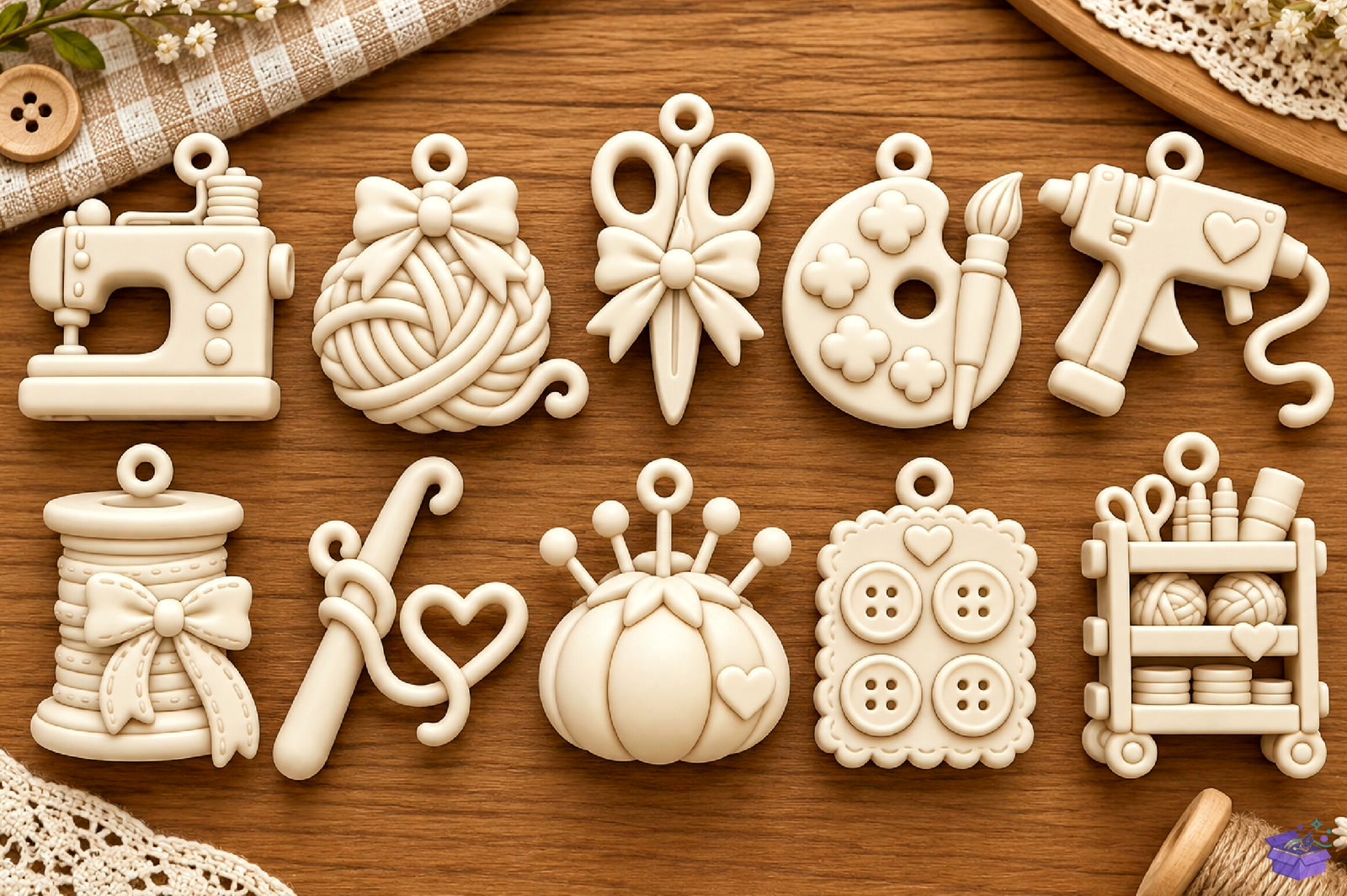 Crafting Sewing Hanging Charms STL - 3D Baskı ve Model Dosyası (STL, OBJ, 3MF) - detaylı önizleme 3