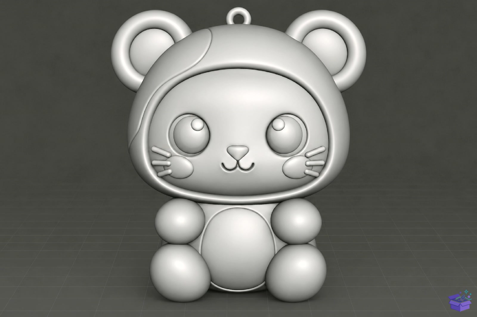 Cute Kedi Bear Anahtarlık 3D STL - 3D Baskı ve Model Dosyası (STL, OBJ, 3MF) - detaylı önizleme 4