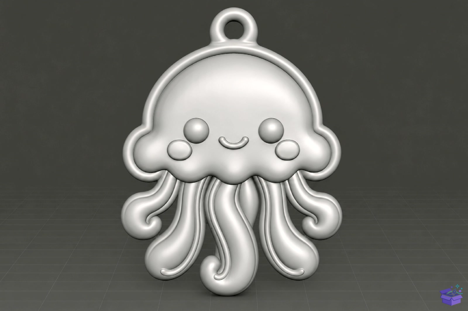 Cute Jellyfish Anahtarlık 3D STL - 3D Baskı ve Model Dosyası (STL, OBJ, 3MF) - detaylı önizleme 3