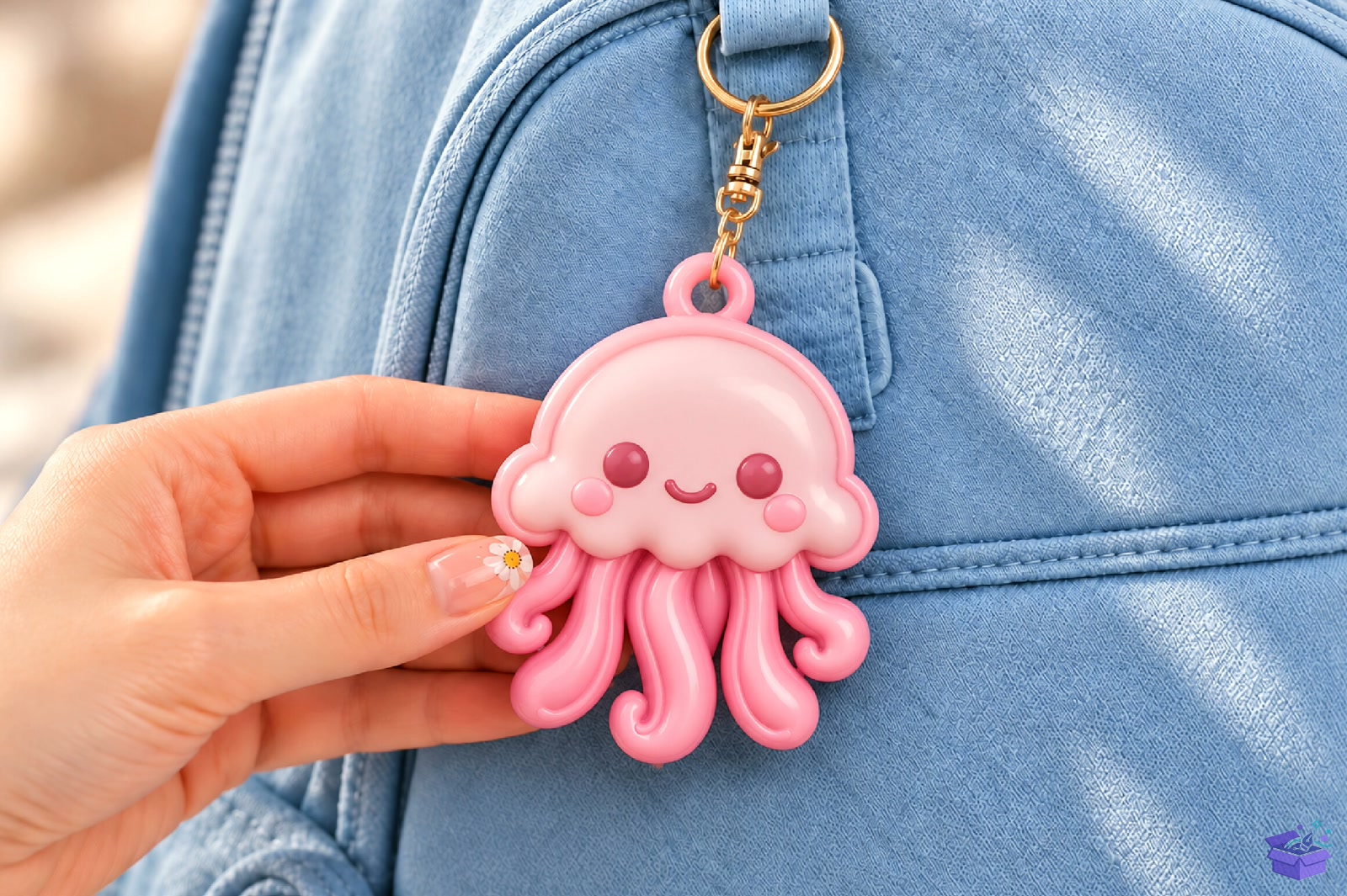 Cute Jellyfish Anahtarlık 3D STL - 3D Baskı ve Model Dosyası (STL, OBJ, 3MF) - detaylı önizleme 4