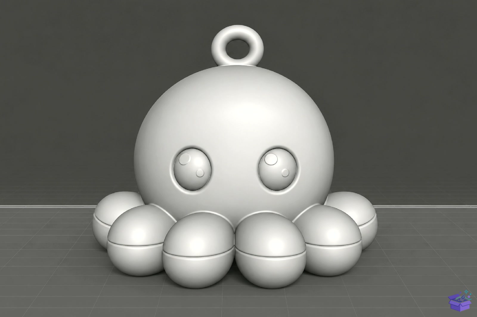 Cute Octopus Anahtarlık 3D STL - 3D Baskı ve Model Dosyası (STL, OBJ, 3MF) - detaylı önizleme 3