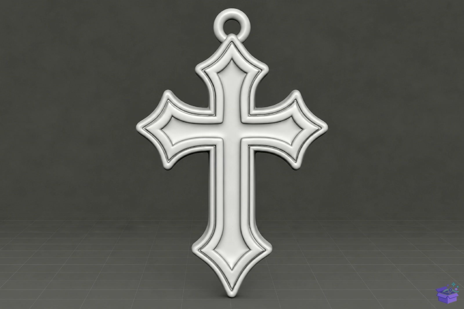 Gothic Cross Anahtarlık 3D STL - 3D Baskı ve Model Dosyası (STL, OBJ, 3MF) - detaylı önizleme 3