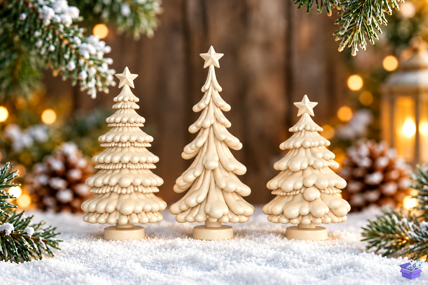 Yılbaşı Ağacı Trio Holiday 3D STL Files - 3D Baskı ve Model Dosyası (STL, OBJ, 3MF) - detaylı önizleme 3