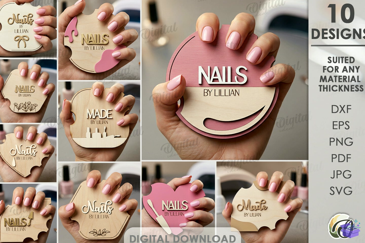 Personalized Nail Display Boards - 3D Baskı ve Model Dosyası (STL, OBJ, 3MF) - 3D İndir (STL, OBJ, 3MF)
