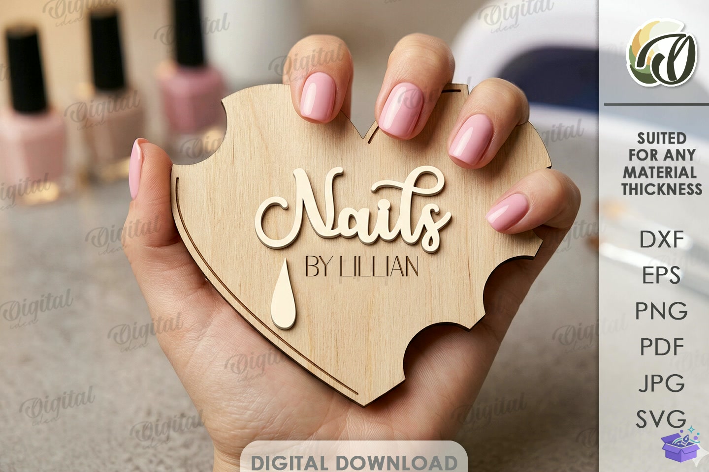 Personalized Nail Display Boards - 3D Baskı ve Model Dosyası (STL, OBJ, 3MF) - detaylı önizleme 2