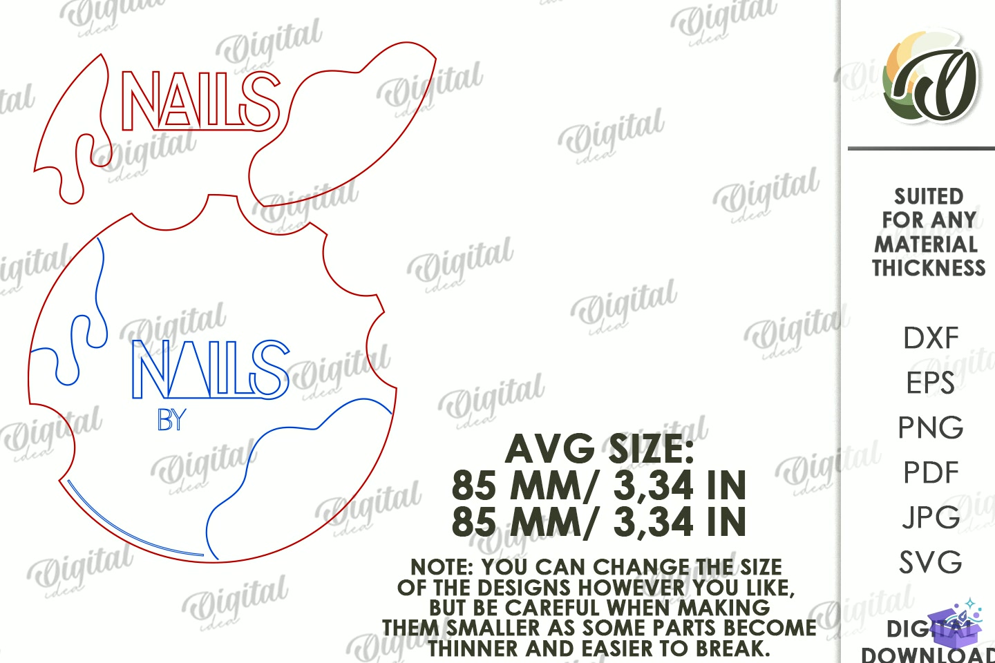 Personalized Nail Display Boards - 3D Baskı ve Model Dosyası (STL, OBJ, 3MF) - detaylı önizleme 5