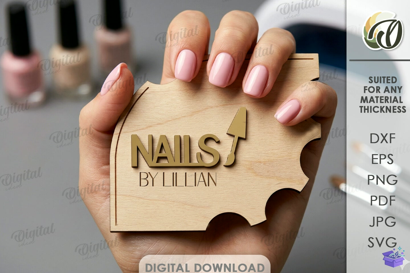 Personalized Nail Display Boards - 3D Baskı ve Model Dosyası (STL, OBJ, 3MF) - detaylı önizleme 6