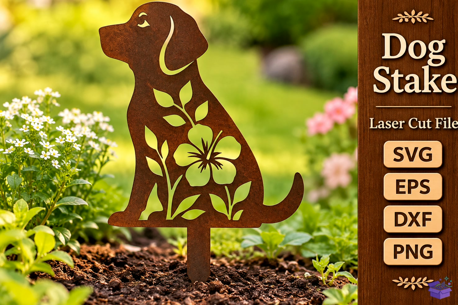 Köpek Stake Lazer Kesim SVG - 3D Baskı ve Model Dosyası (STL, OBJ, 3MF) - detaylı önizleme 5