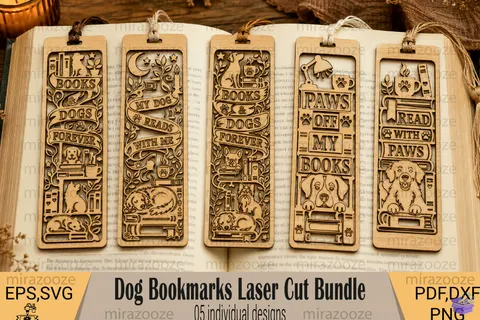 Köpek Kitap Ayracı Lazer Kesim - 3D Baskı ve Model Dosyası (STL, OBJ, 3MF) - 3D İndir (STL, OBJ, 3MF)