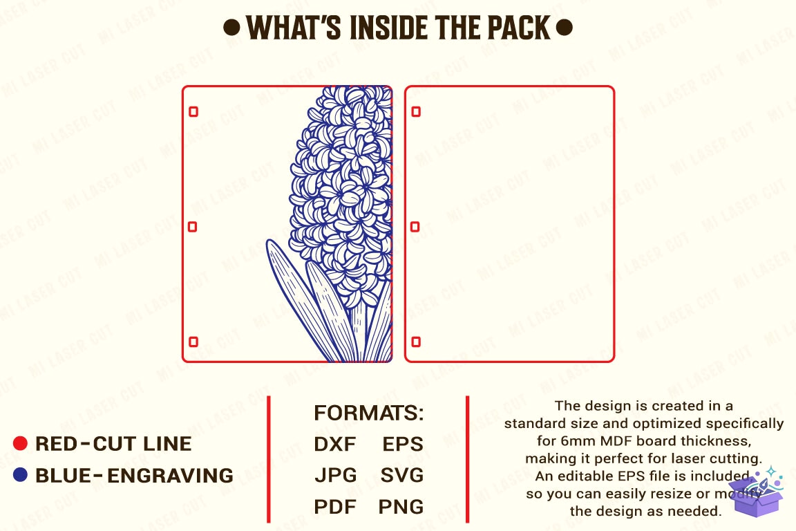 Glowforge Notebook Cover SVG - 3D Baskı ve Model Dosyası (STL, OBJ, 3MF) - detaylı önizleme 3