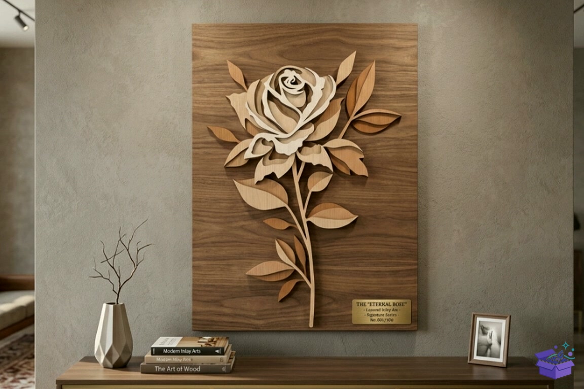 3D Katmanlı Rose Çiçek Laser - 3D Baskı ve Model Dosyası (STL, OBJ, 3MF) - detaylı önizleme 2