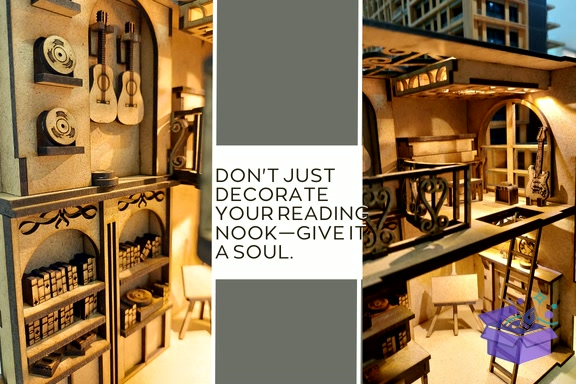 DIY Book Nook Scene Dxf Svg Lasercut - 3D Baskı ve Model Dosyası (STL, OBJ, 3MF) - detaylı önizleme 3