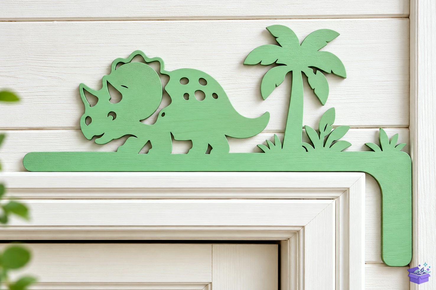 Cute Dinosaur Door Corner Laser - 3D Baskı ve Model Dosyası (STL, OBJ, 3MF) - detaylı önizleme 2