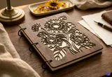 Ahşap Defter Kapağı (Model 3) - Lazer Kesim ve Çizim Dosyası (SVG, DXF, EPS, AI, PDF, PNG) - detaylı önizleme 3