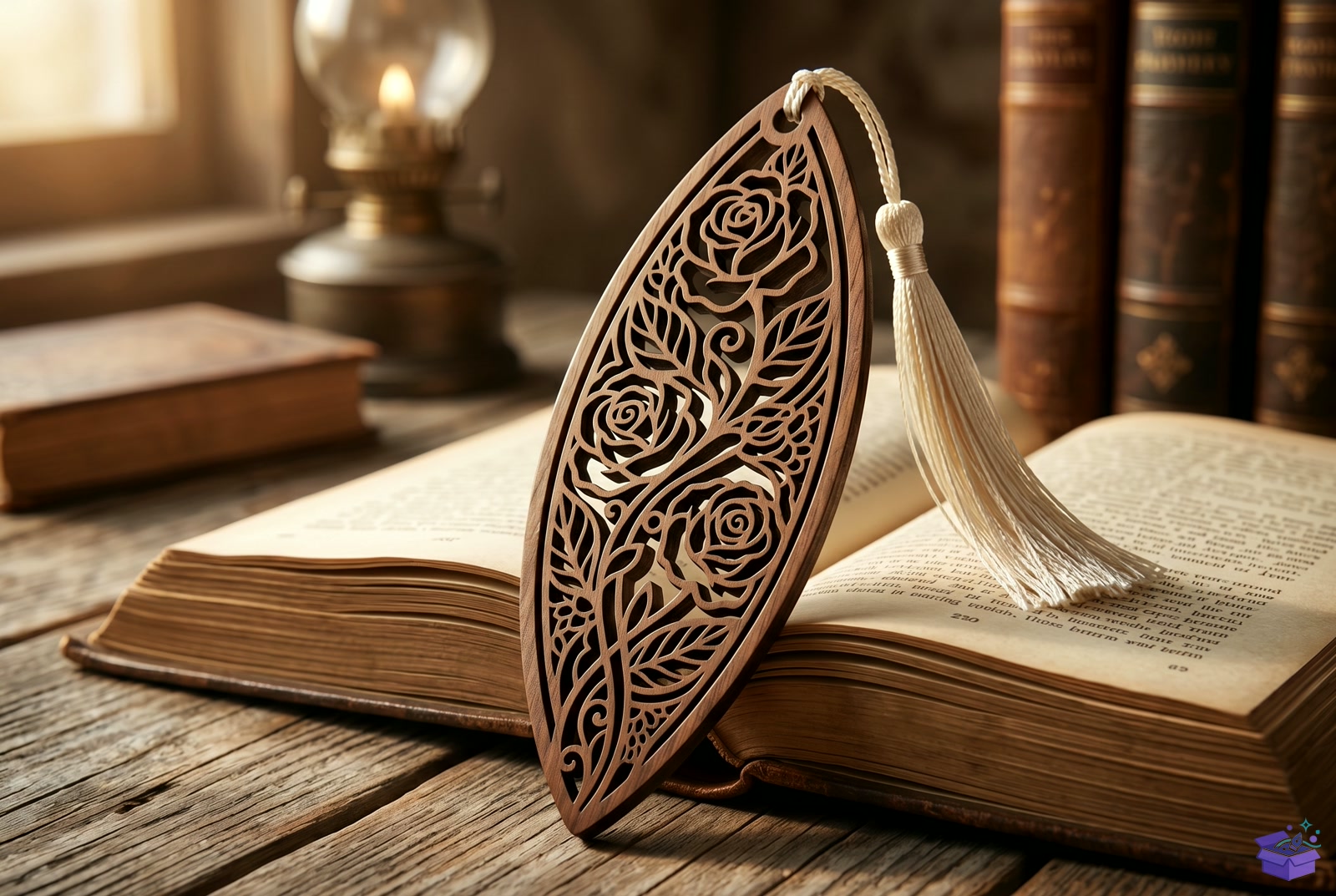 Floral Leaf Kitap Ayracı Lazer Kesim SVG - 3D Baskı ve Model Dosyası (STL, OBJ, 3MF) - detaylı önizleme 2