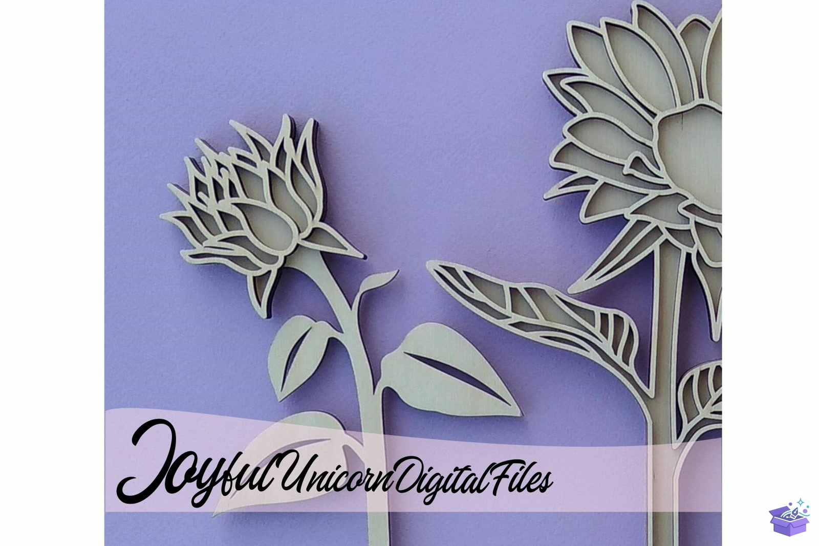 Sunflower SVG Lazer Kesim Çiçek - 3D Baskı ve Model Dosyası (STL, OBJ, 3MF) - detaylı önizleme 2