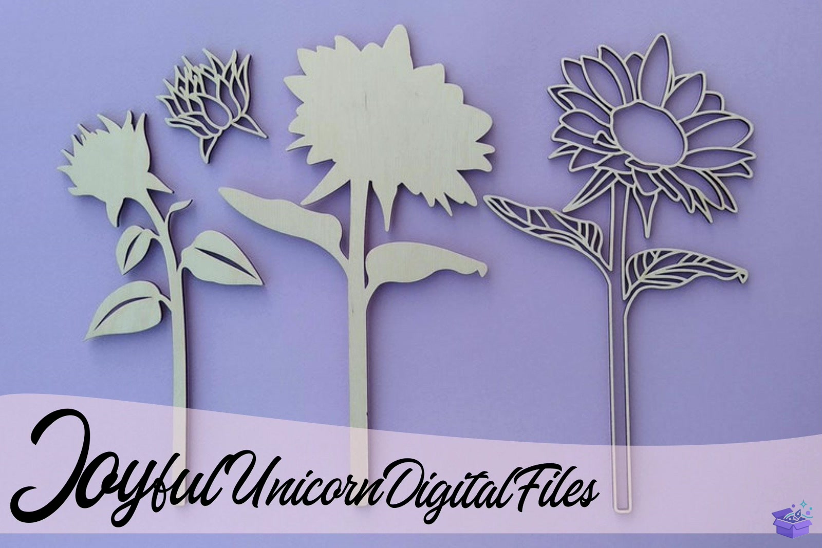Sunflower SVG Lazer Kesim Çiçek - 3D Baskı ve Model Dosyası (STL, OBJ, 3MF) - detaylı önizleme 3