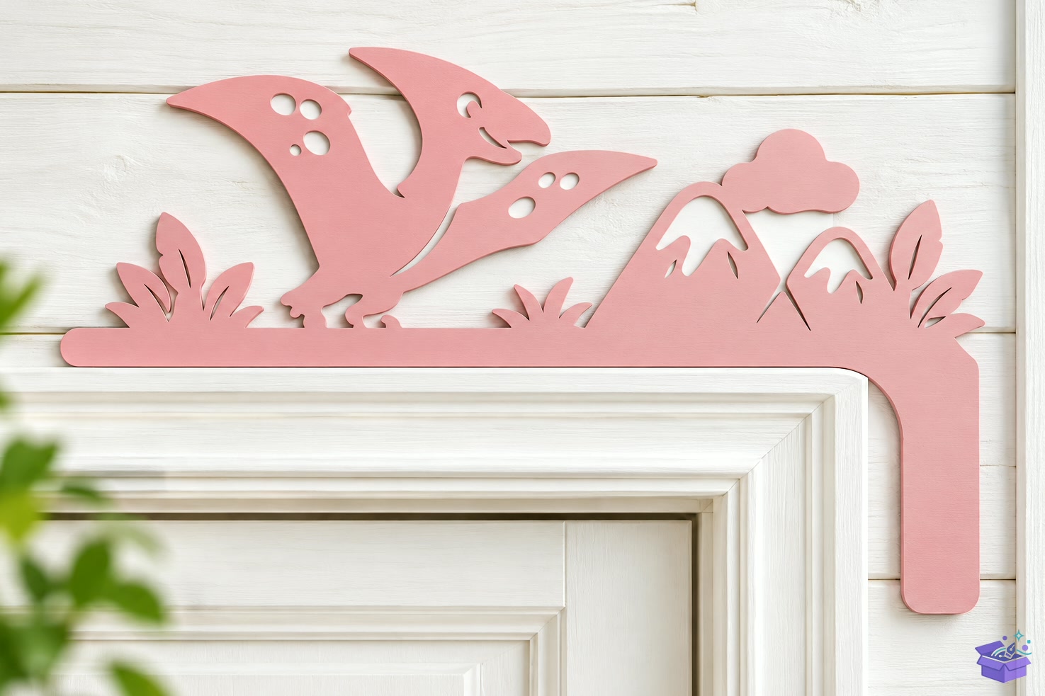 Cute Dinosaur Door Corner Laser - 3D Baskı ve Model Dosyası (STL, OBJ, 3MF) - detaylı önizleme 2