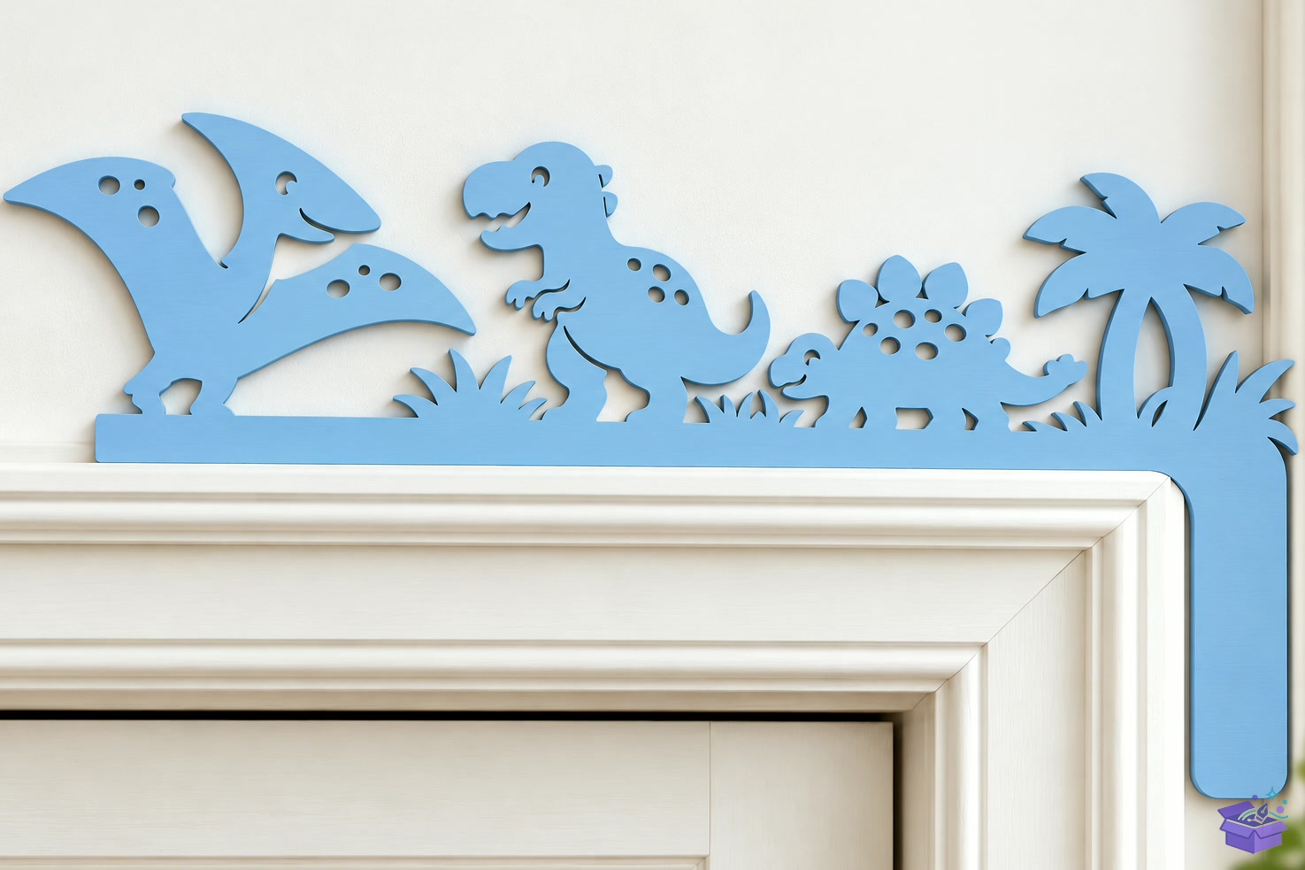Cute Dinosaur Door Corner Laser - 3D Baskı ve Model Dosyası (STL, OBJ, 3MF) - 3D İndir (STL, OBJ, 3MF)