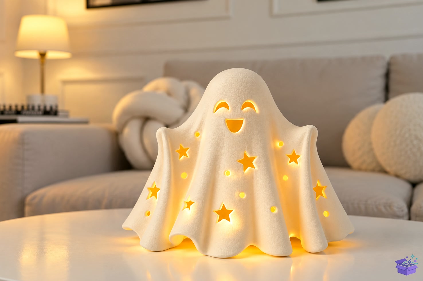 STL 3D Baskı Ghost Star Fener - 3D Baskı ve Model Dosyası (STL, OBJ, 3MF) - detaylı önizleme 2