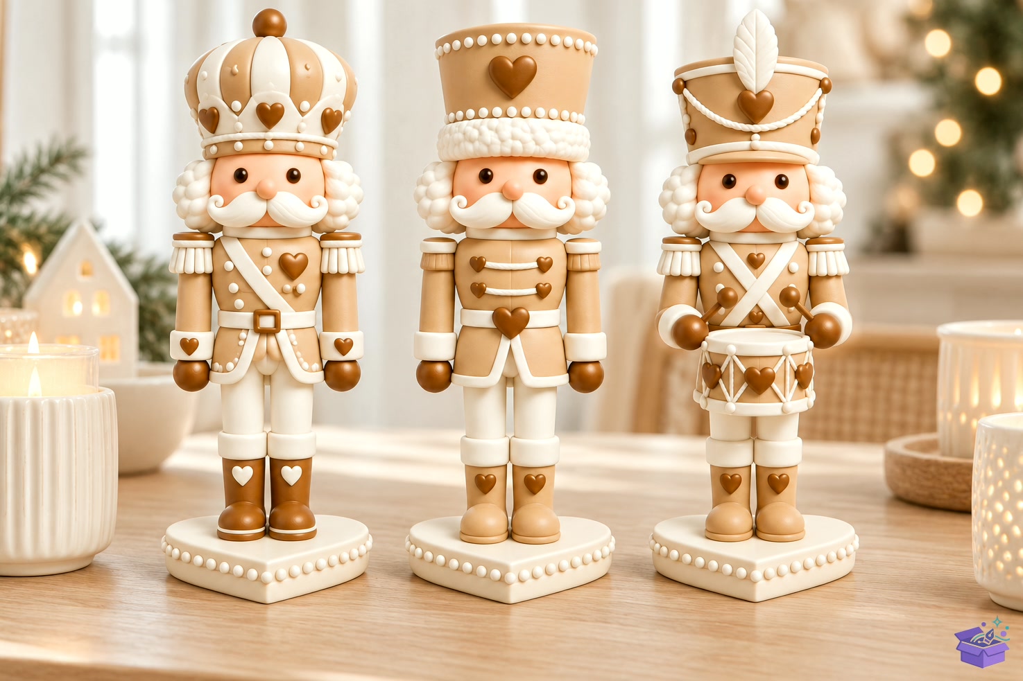 3D Baskı STL Kalp Temalı Nutcracker Trio Chr - 3D Baskı ve Model Dosyası (STL, OBJ, 3MF) - detaylı önizleme 4