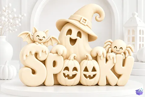 Spooky Cadılar Bayramı Sculpture STL 3D Baskı - 3D Baskı ve Model Dosyası (STL, OBJ, 3MF) - 3D İndir (STL, OBJ, 3MF)
