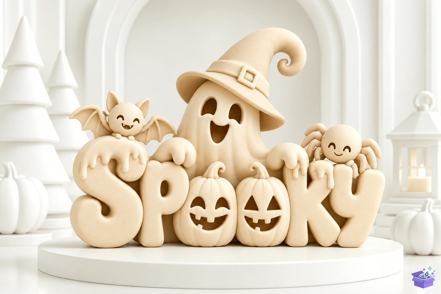 Spooky Cadılar Bayramı Sculpture STL 3D Baskı - 3D Baskı ve Model Dosyası (STL, OBJ, 3MF) - detaylı önizleme 3