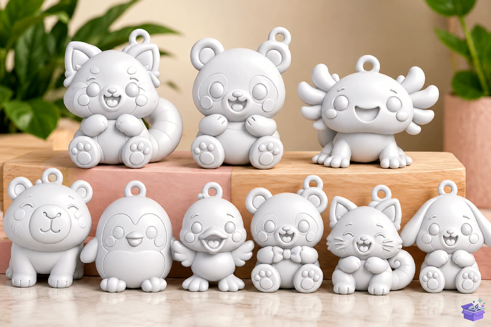 Cute Animal Anahtarlık - 3D Baskı ve Model Dosyası (STL, OBJ, 3MF) - detaylı önizleme 2