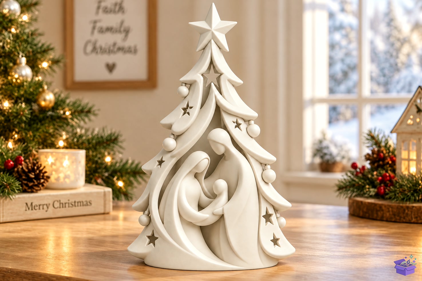 Yılbaşı Nativity Ağaç Figurine STL 3D - 3D Baskı ve Model Dosyası (STL, OBJ, 3MF) - 3D İndir (STL, OBJ, 3MF)
