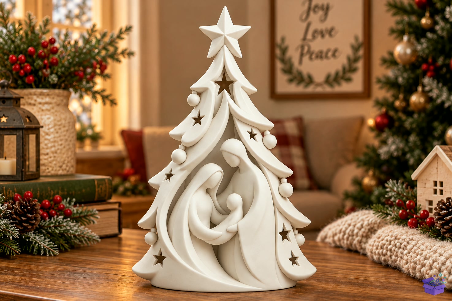 Yılbaşı Nativity Ağaç Figurine STL 3D - 3D Baskı ve Model Dosyası (STL, OBJ, 3MF) - detaylı önizleme 2