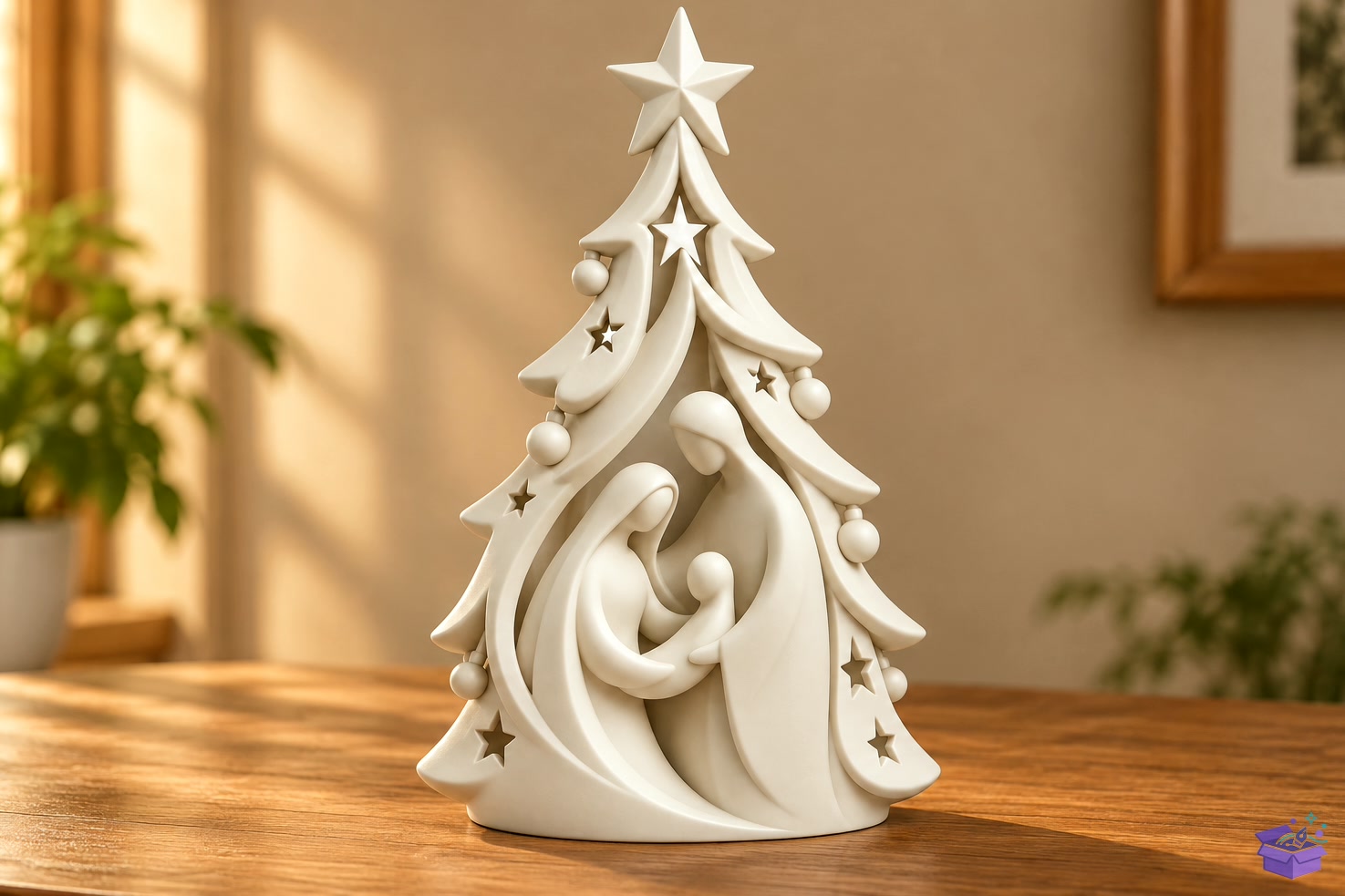 Yılbaşı Nativity Ağaç Figurine STL 3D - 3D Baskı ve Model Dosyası (STL, OBJ, 3MF) - detaylı önizleme 3