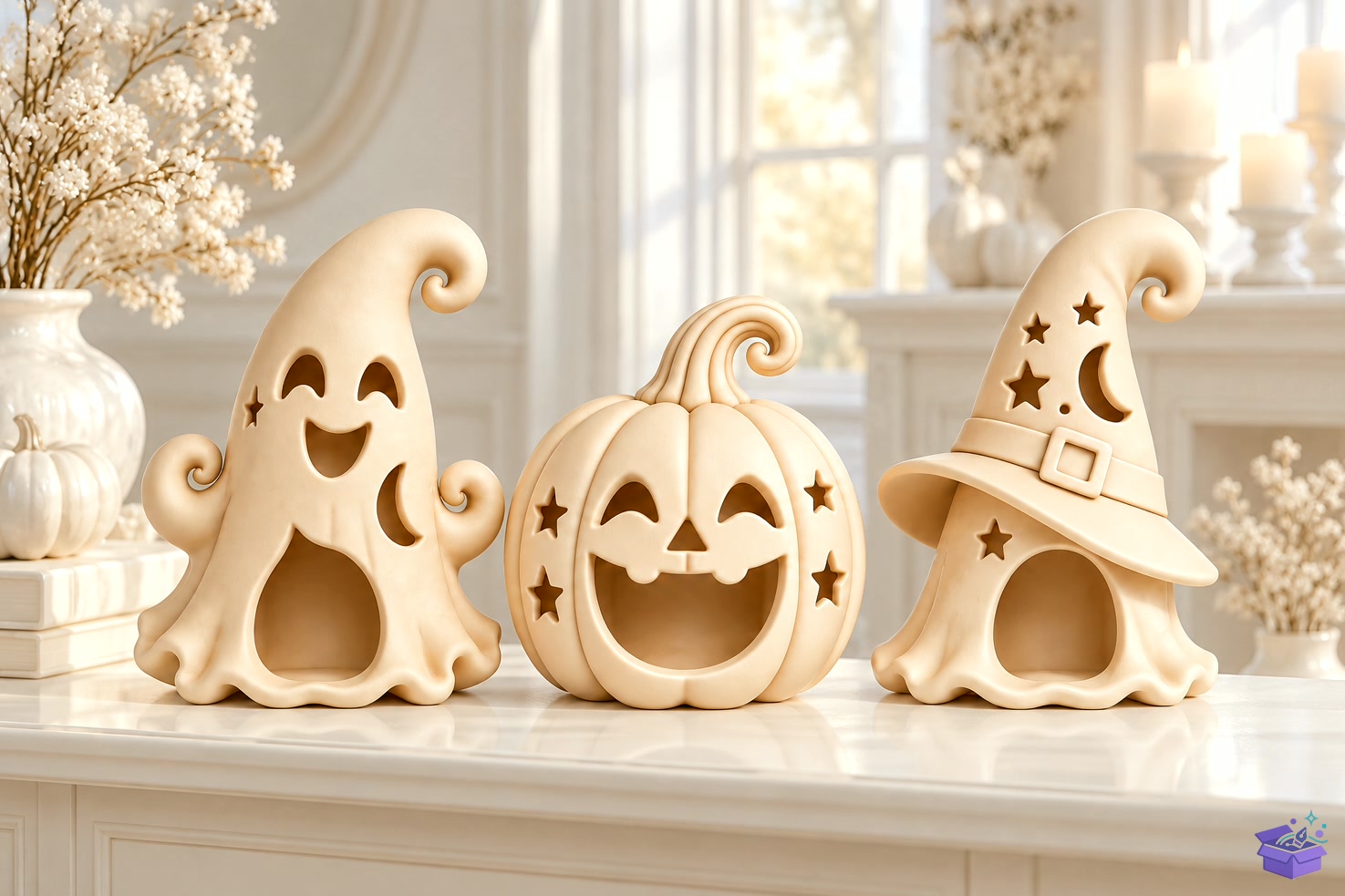 Cadılar Bayramı Fener Tealight Tutucu STL Se - 3D Baskı ve Model Dosyası (STL, OBJ, 3MF) - detaylı önizleme 3