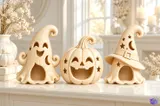 Cadılar Bayramı Tealight Mumluk Fener Seti - 3D Baskı ve Model Dosyası (STL) - detaylı önizleme 3