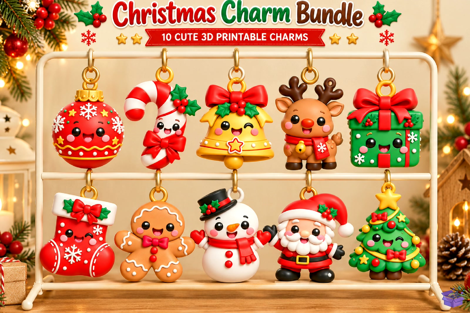 Yılbaşı Charm 3D STL - 3D Baskı ve Model Dosyası (STL, OBJ, 3MF) - detaylı önizleme 3
