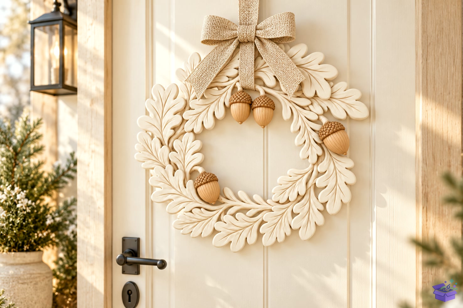 3D Baskı STL Oak Leaf Acorn Wreath - 3D Baskı ve Model Dosyası (STL, OBJ, 3MF) - detaylı önizleme 3