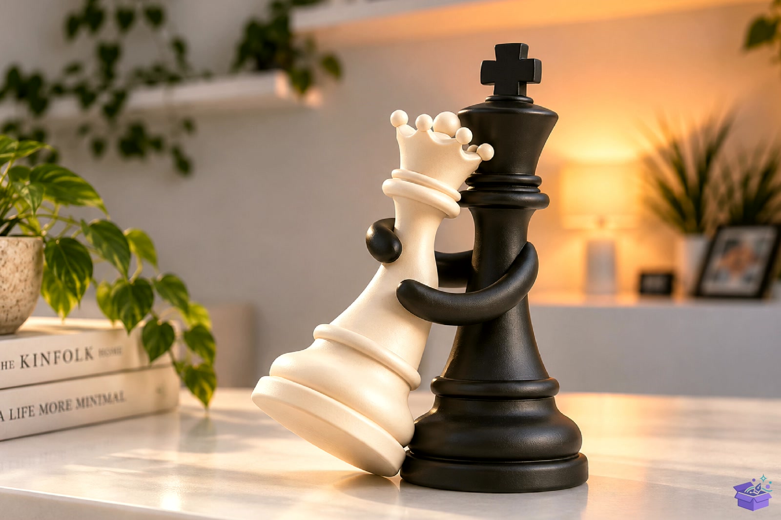 King Queen Chess Sculpture STL - 3D Baskı ve Model Dosyası (STL, OBJ, 3MF) - detaylı önizleme 2