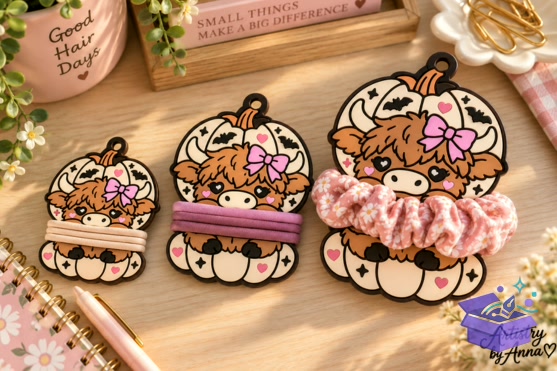 Highland Cow Hair Tie Tutucu 3D Baskı - 3D Baskı ve Model Dosyası (STL, OBJ, 3MF) - detaylı önizleme 2