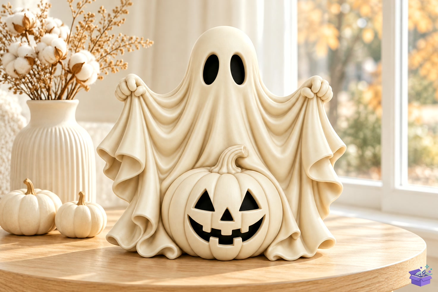 3D Baskı STL Ghost Pumpkin Cadılar Bayramı - 3D Baskı ve Model Dosyası (STL, OBJ, 3MF) - detaylı önizleme 4