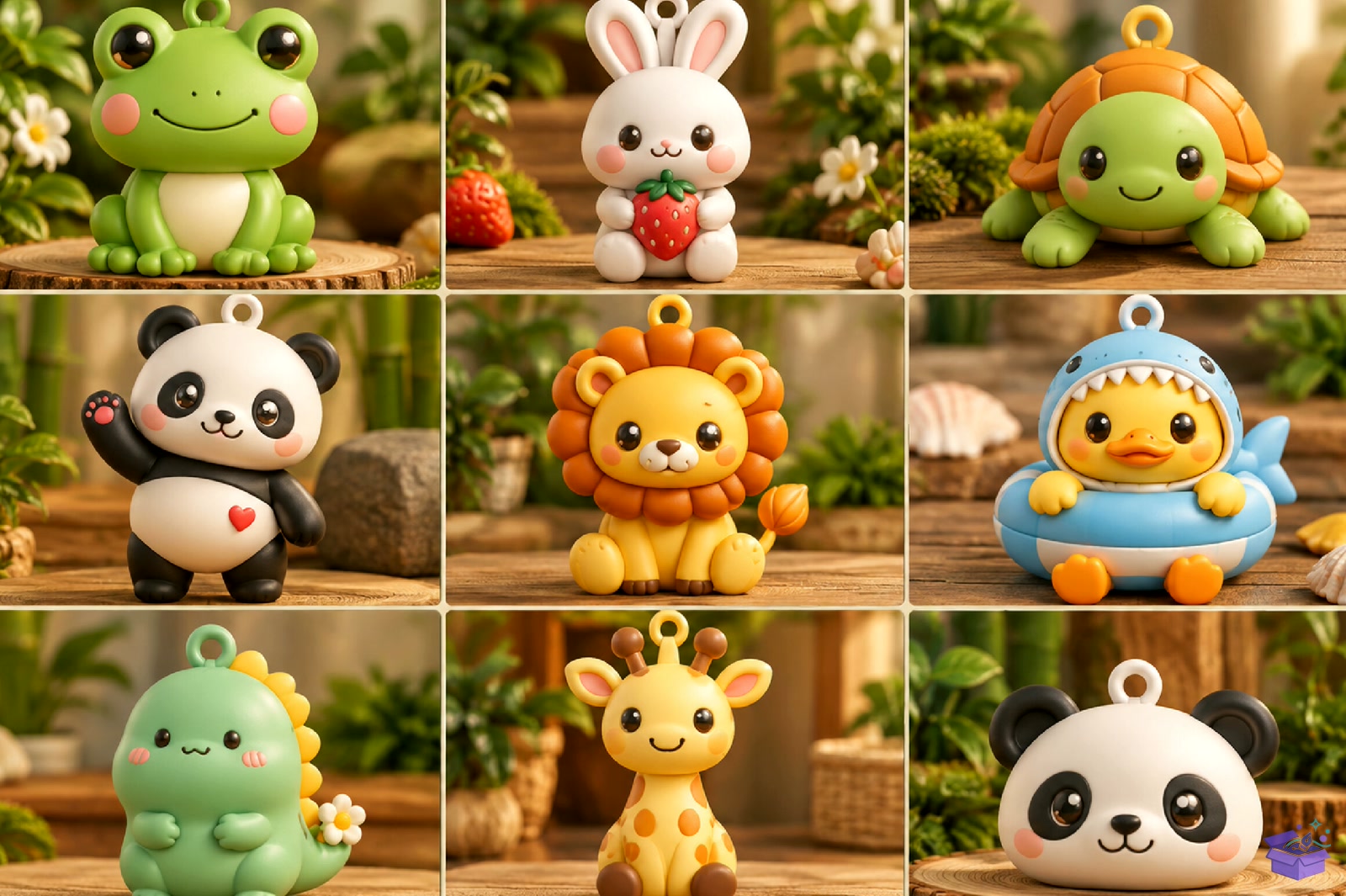 Cute Animal Charms STL - 3D Baskı ve Model Dosyası (STL, OBJ, 3MF) - detaylı önizleme 3