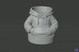 Kapüşonlu Sweatshirt Şeklinde Masaüstü Kalemlik - 3D Baskı ve Model Dosyası (STL) - detaylı önizleme 6