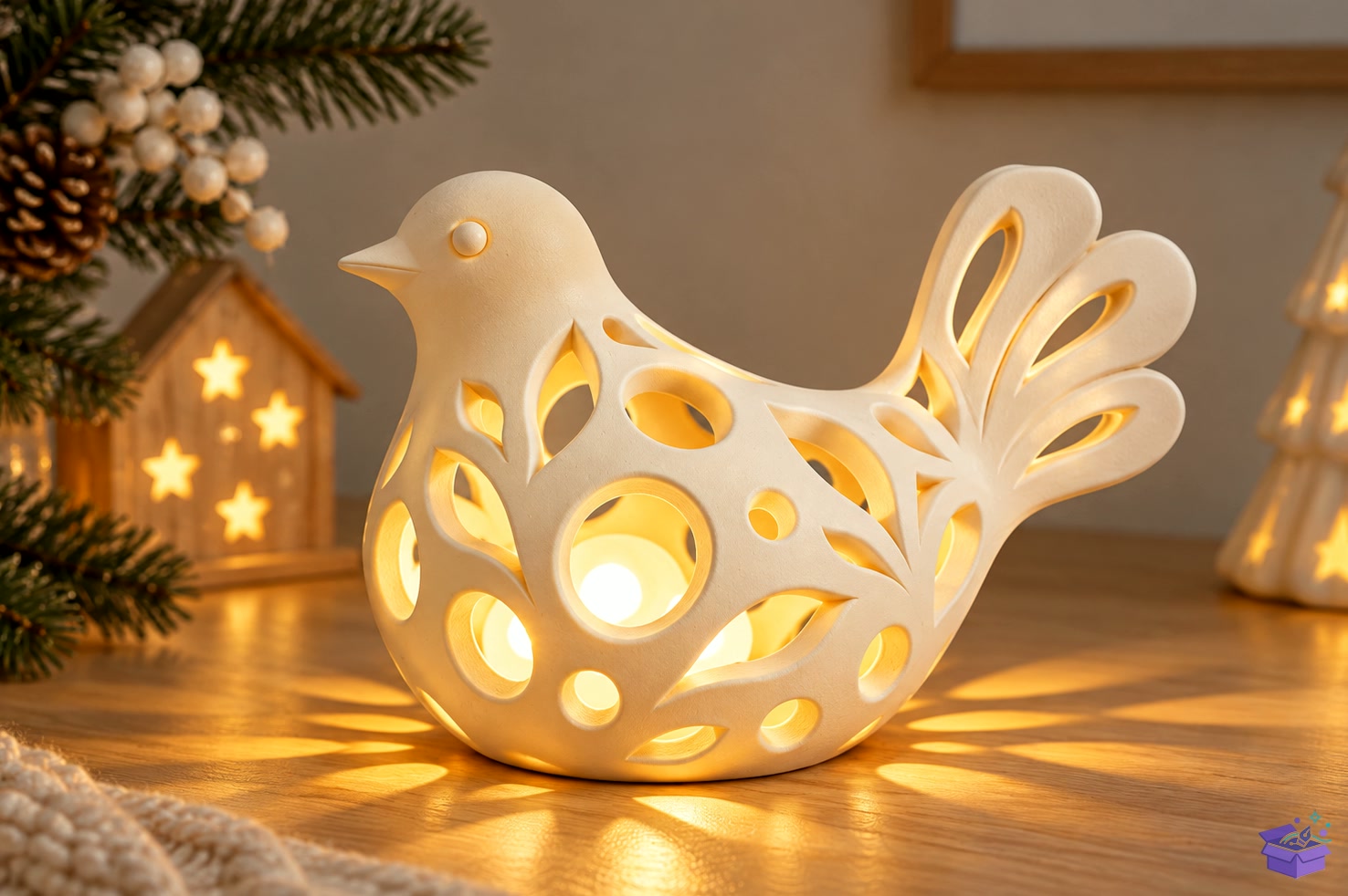 3D STL Kuş Figürü Tealight Tutucu - 3D Baskı ve Model Dosyası (STL, OBJ, 3MF) - detaylı önizleme 2
