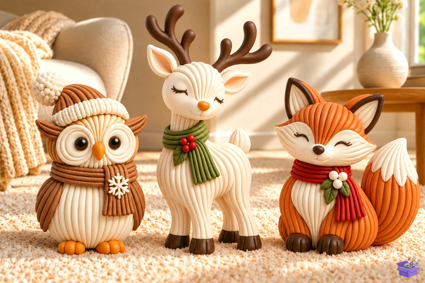 Woodland Yılbaşı Animals STL - 3D Baskı ve Model Dosyası (STL, OBJ, 3MF) - detaylı önizleme 3