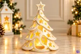 Yılbaşı Ağacı Tealight Mumluk - 3D Baskı ve Model Dosyası (STL) - detaylı önizleme 2