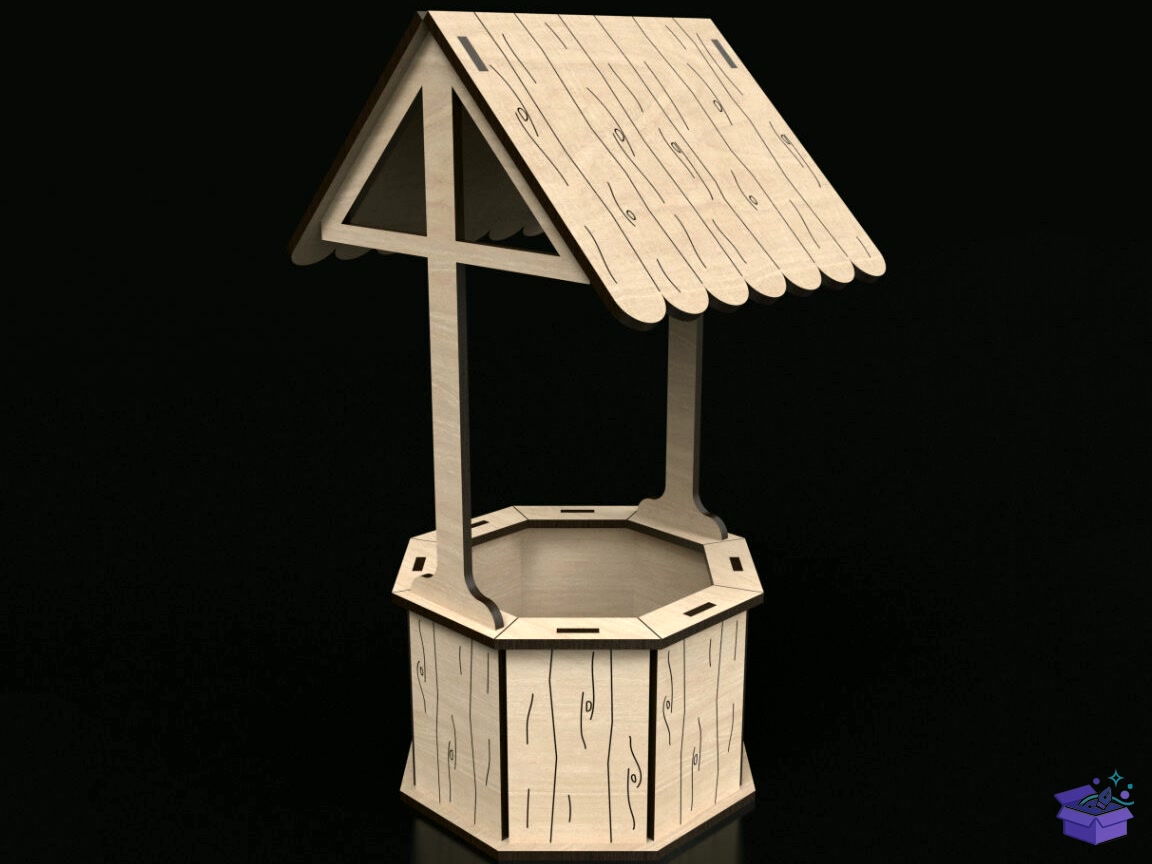 3D Lazer Kesim Wishing Well - 3D Baskı ve Model Dosyası (STL, OBJ, 3MF) - detaylı önizleme 3