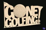 "Gone Golfing" Golf Tabelası - Lazer Kesim ve Çizim Dosyası (SVG, DXF, EPS, AI, PDF) - detaylı önizleme 2