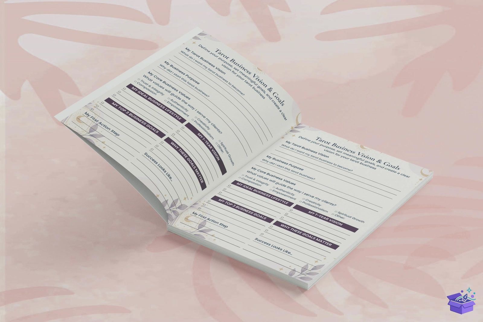 Tarot Business Planner Canva Şablon - Lazer Kesim ve Çizim Dosyası (SVG, DXF, EPS, PNG) - detaylı önizleme 2