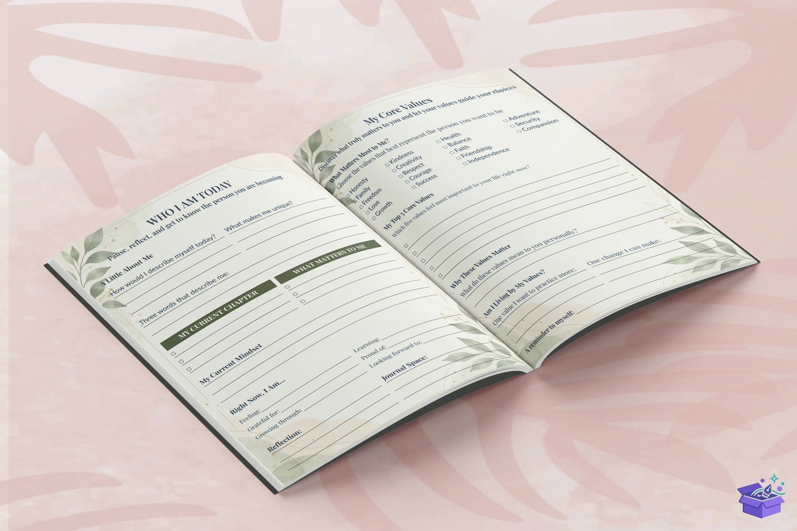 Self Discovery Journal Canva Şablon - Lazer Kesim ve Çizim Dosyası (SVG, DXF, EPS, PNG) - detaylı önizleme 3