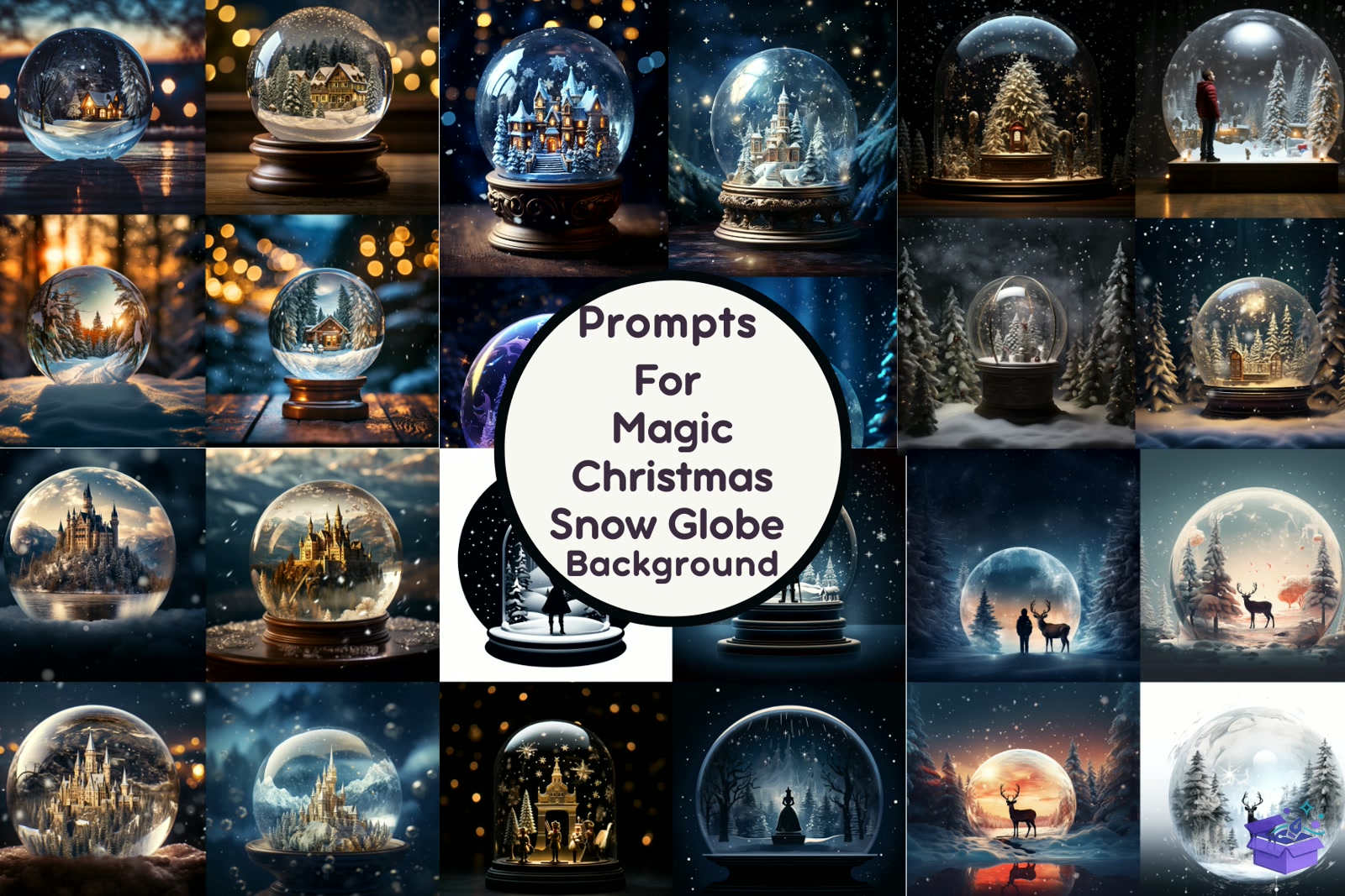 Magic Yılbaşı Snow Globe Background - Lazer Kesim ve Çizim Dosyası (SVG, DXF, EPS, PNG) - Vektörler & SVG İndir (DXF, SVG, AI)