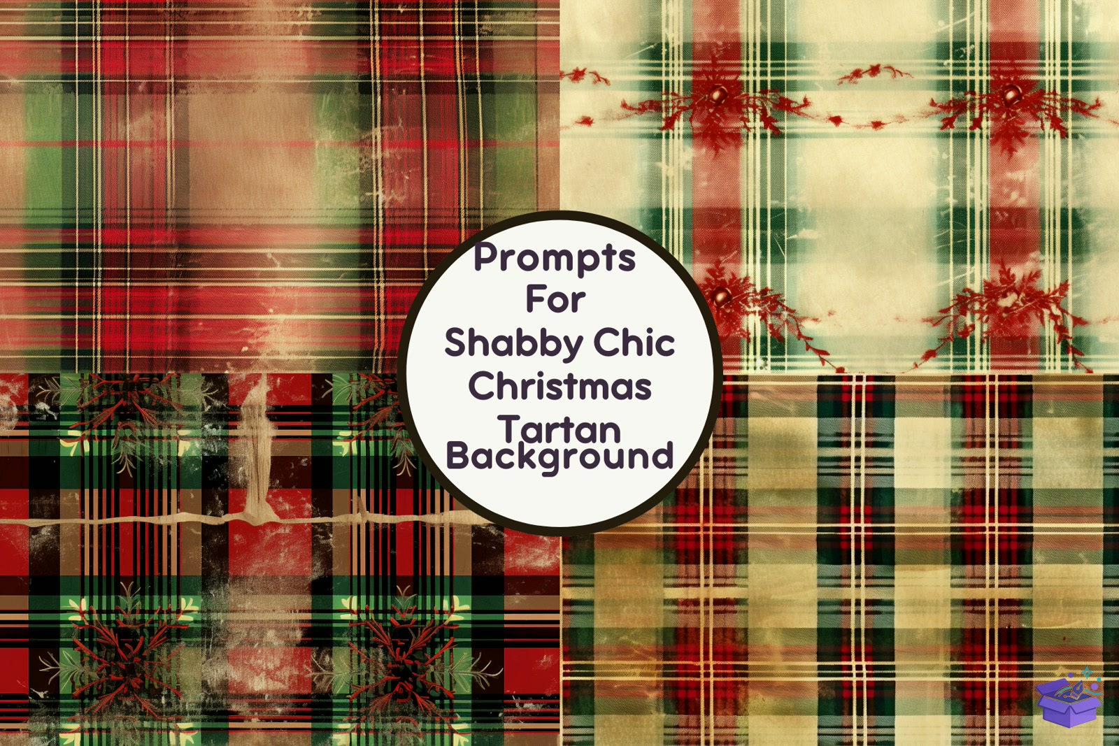 Shabby Chic Yılbaşı Tartan Background - Lazer Kesim ve Çizim Dosyası (SVG, DXF, EPS, PNG) - Vektörler & SVG İndir (DXF, SVG, EPS)